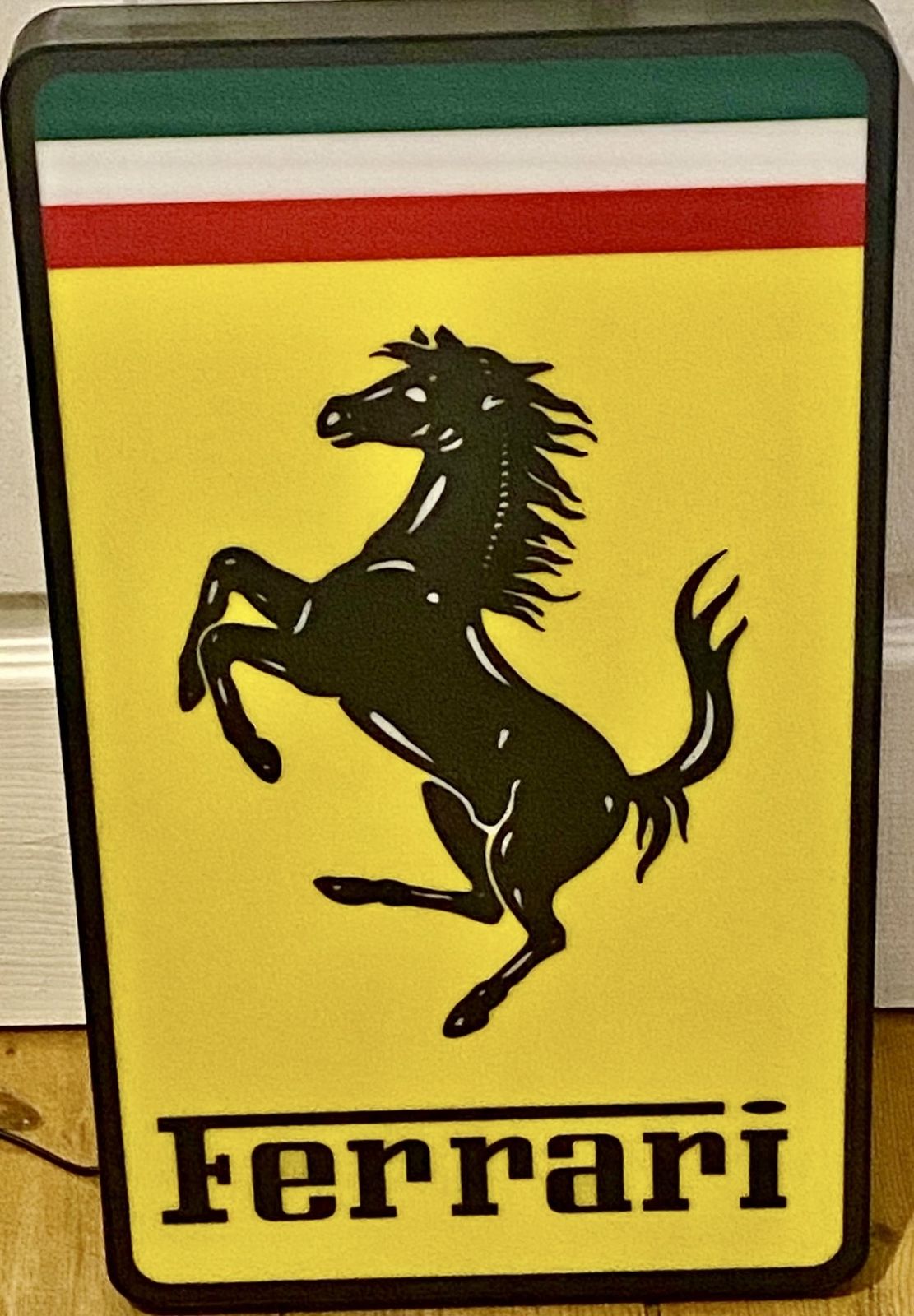 Ferrari Illuminated Light Up Garage Wall Art Automotive Automobile Sign Dealer Showroom Signage 458 Portofino 488 Roma 296 F1 Formula 1 Scuderia Race photo buy