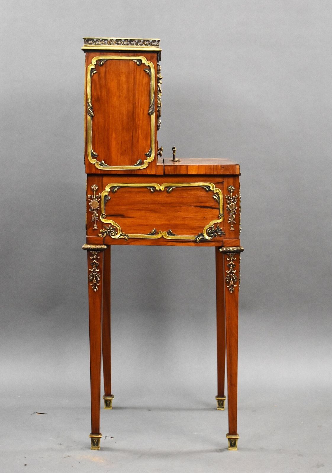 19th Century French Satinwood Bonheur Du Jour With Ormolu Mounts photo Furniture
