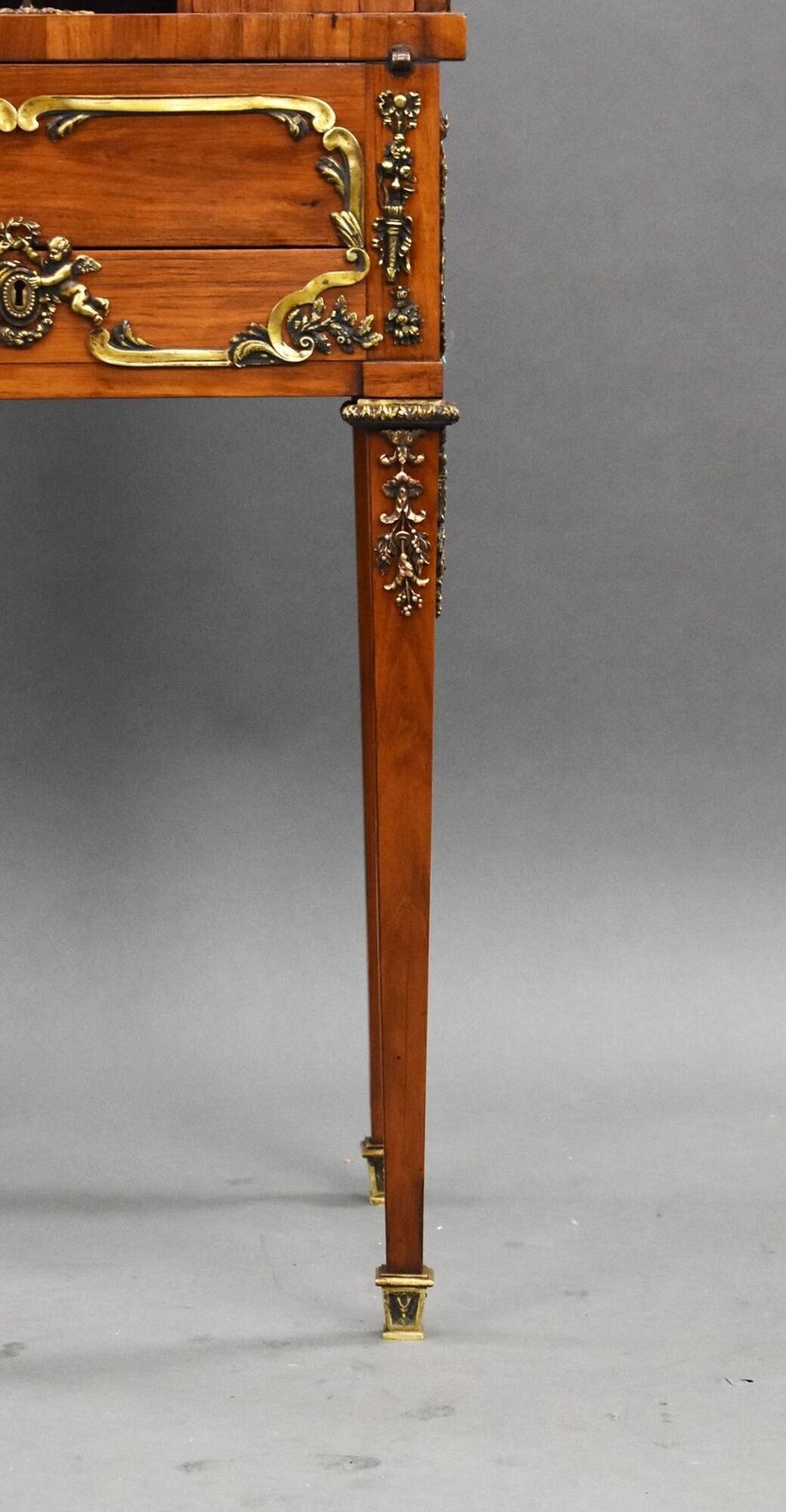 photo furniture 19th Century French Satinwood Bonheur Du Jour With Ormolu Mounts