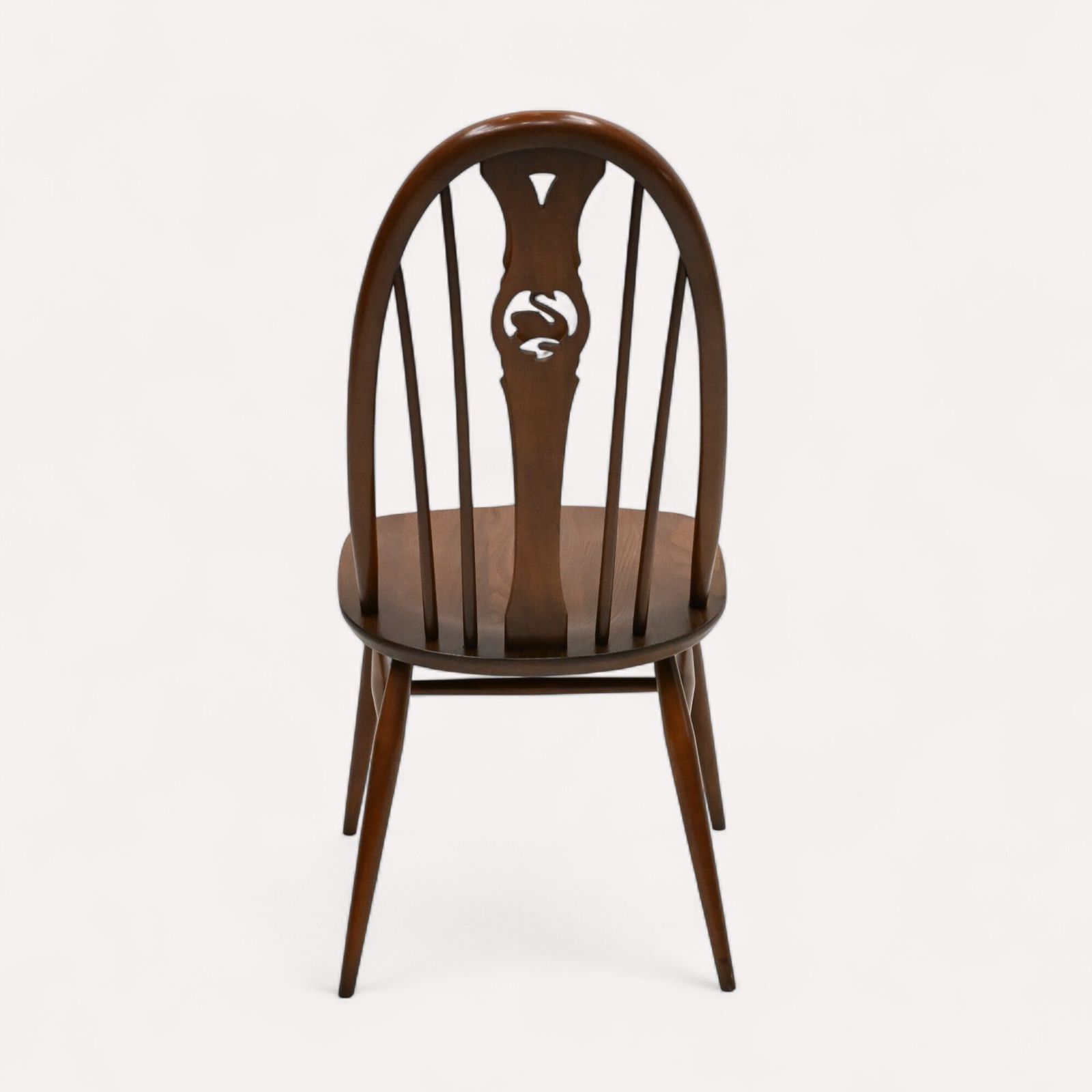 photo for sale 4 Ercol Dining Chairs Windsor Bow Backs Swan Fruitwood Finish Free Uk Delivery