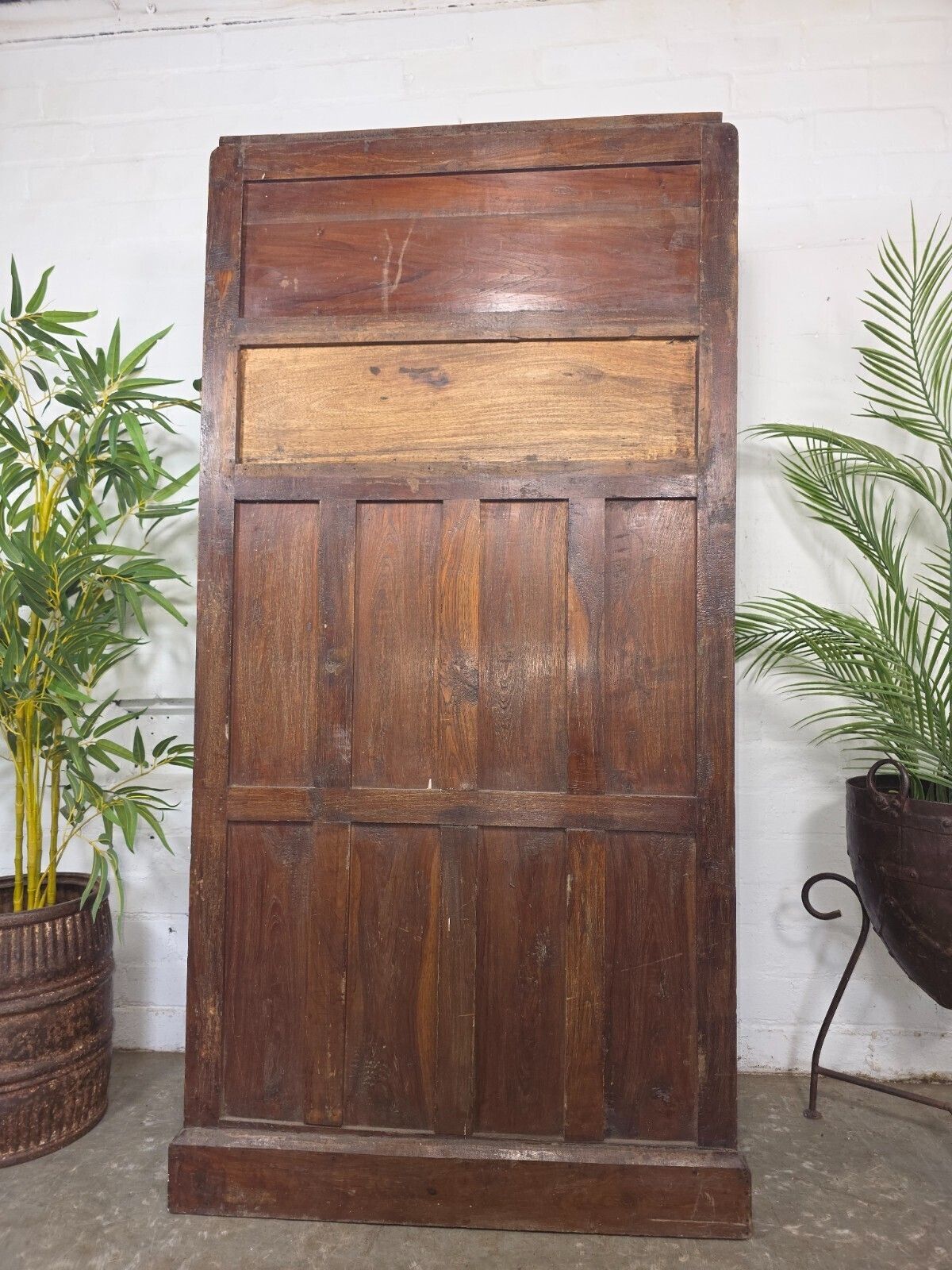 Vintage Indian Glazed Colonial Wooden Kitchen Bathroom Drinks Display Cabinet photo vinterior