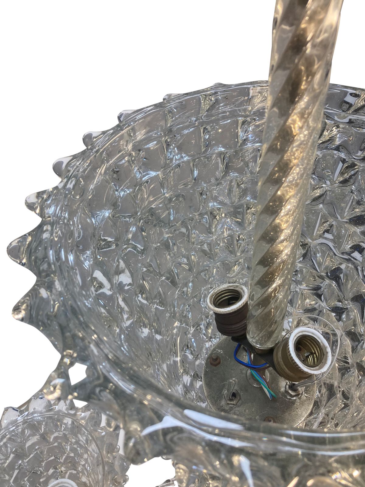 A Fine Mid Century Rostrato Glass Chandelier By Barovier Y Toso photo buy