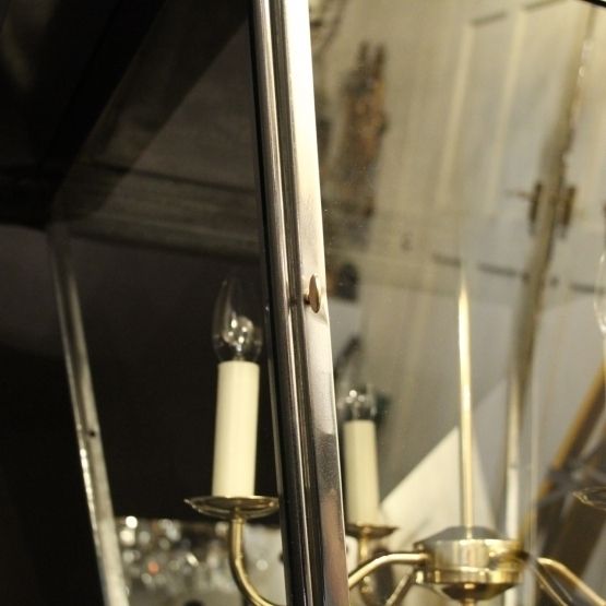 photo for sale Large Oversized French Steel & Brass 4 Light Antique Lantern
