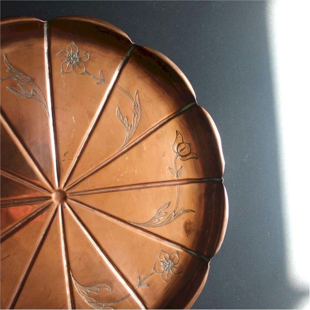 W.A.S Benson Copper Tray By Heywood Sumner photo 330.0