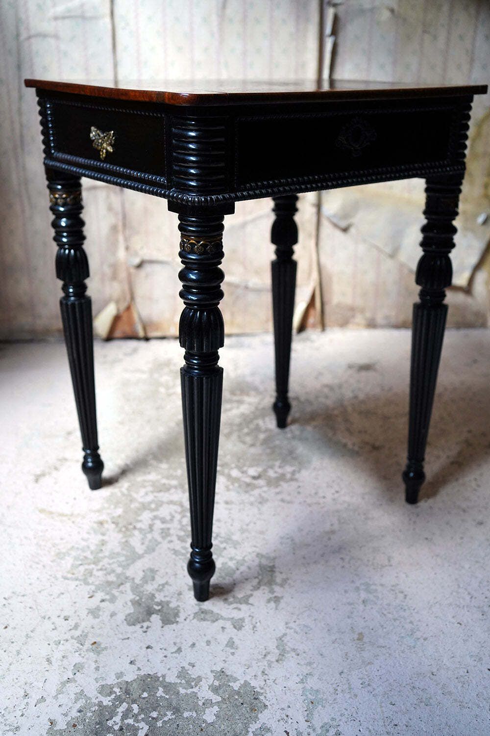 Furniture A Fine Late Regency/William IV Period Rosewood & Ebonised Side Table C.1825 35 photo