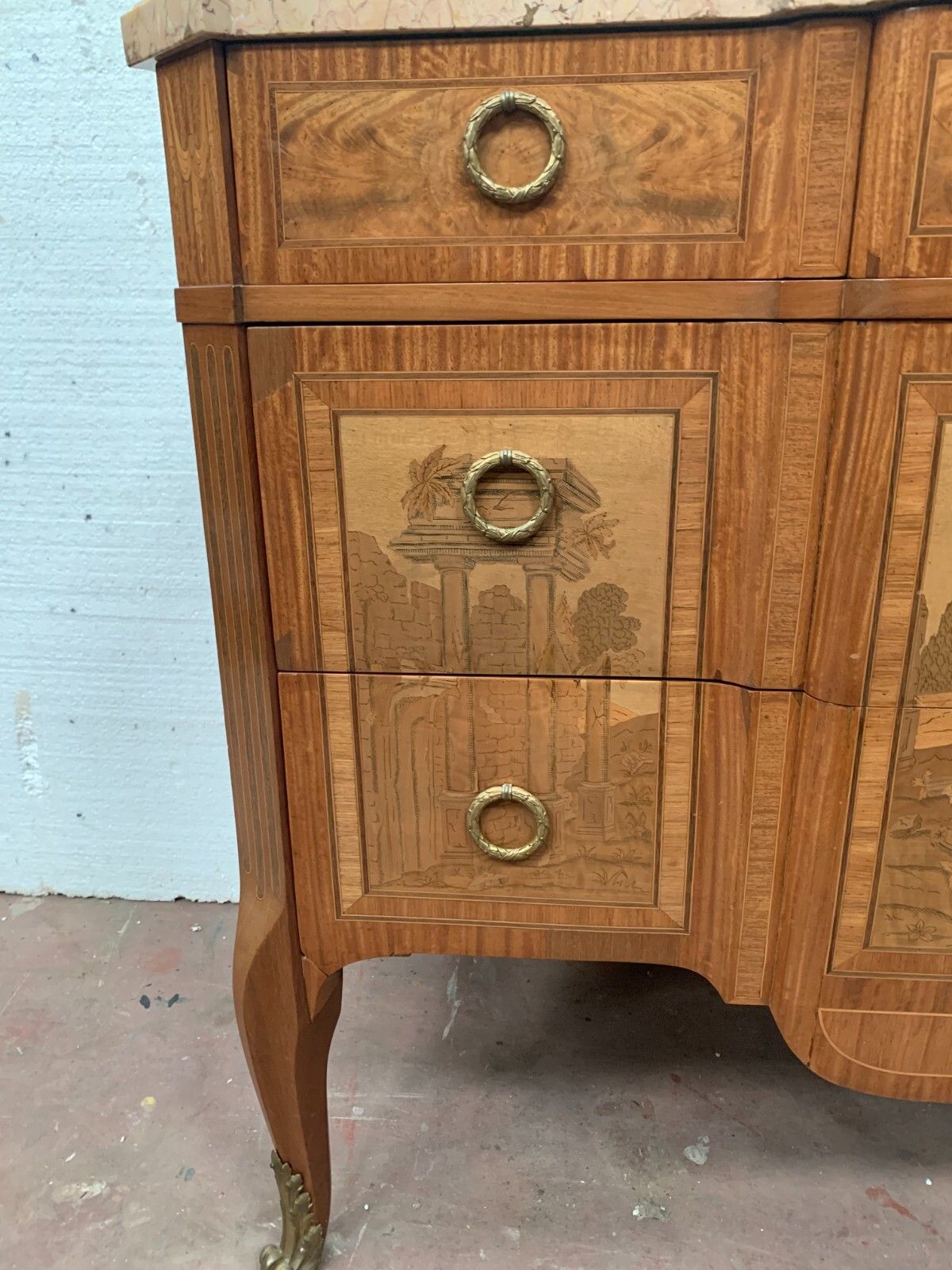 20th Century Amaranth Wood & Rosewood Center Jump Dresser photo Furniture