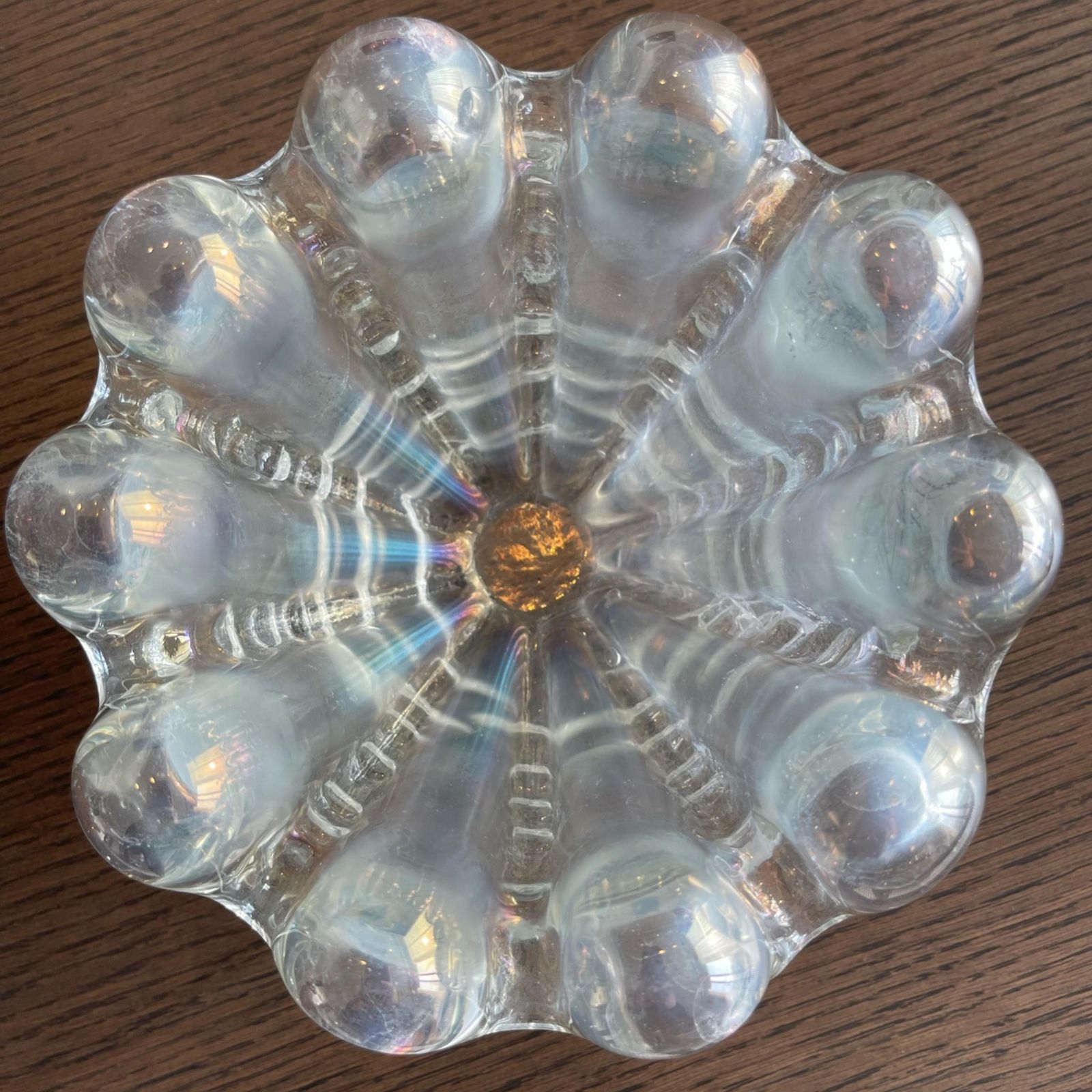 Murano Glass Bowl ‘A Grosse Costolature’ By Ercole Barovier For Barovier & Toso, 1940s photo for sale