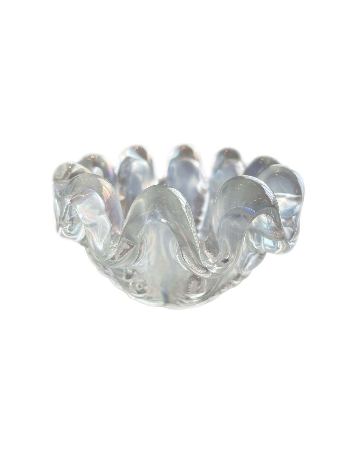 Murano Glass Bowl ‘A Grosse Costolature’ By Ercole Barovier For Barovier & Toso, 1940s photo vintage