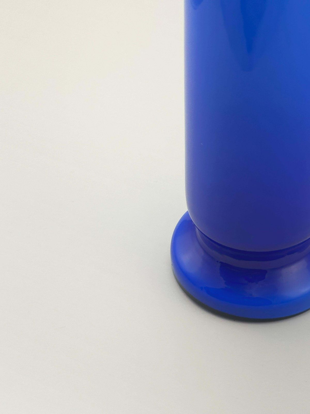 photo furniture Cobalt Blue Empoli Cased Glass Vase, Italy, Circa 1970s
