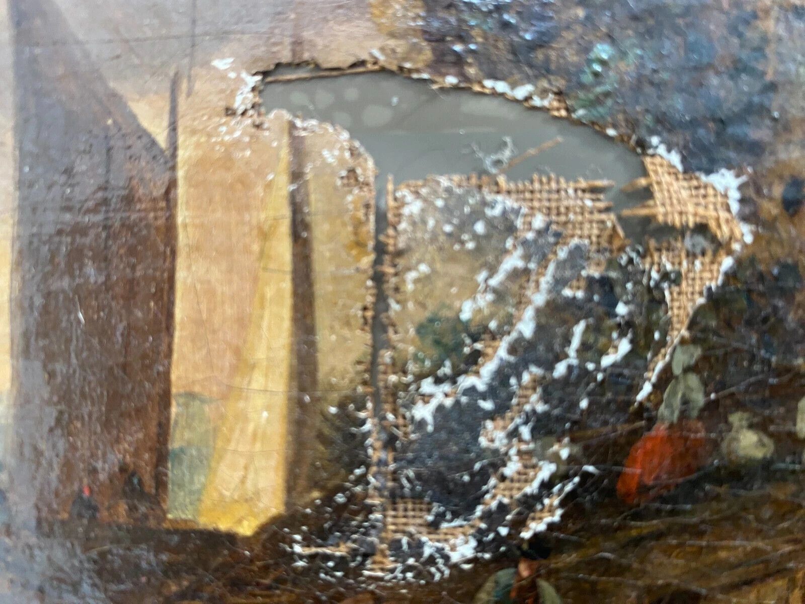 828.75 Oil On Canvas "Animate Landscape" Wooden Frame And Gilded Stucco 19th Century photo