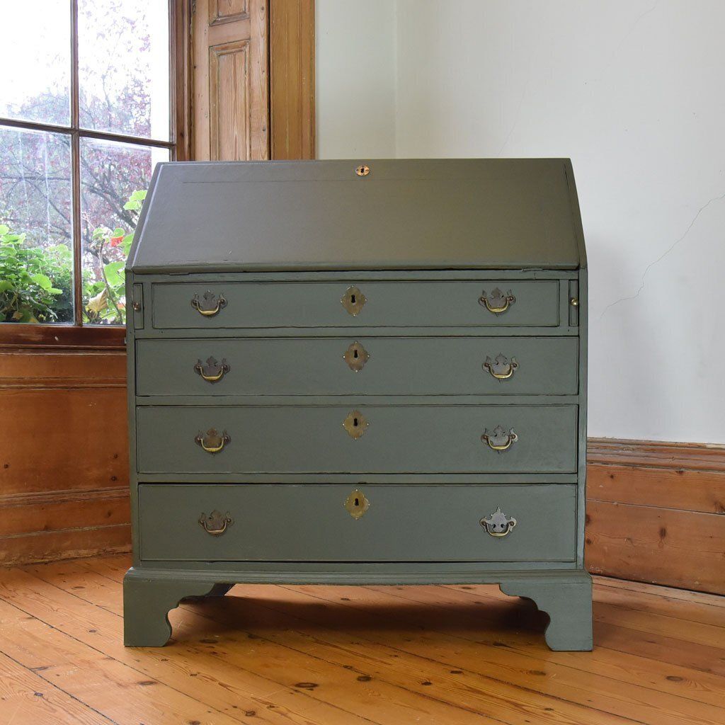 Georgian Bureau With Fitted Interior And Later Exterior And Interior Paint photo for sale