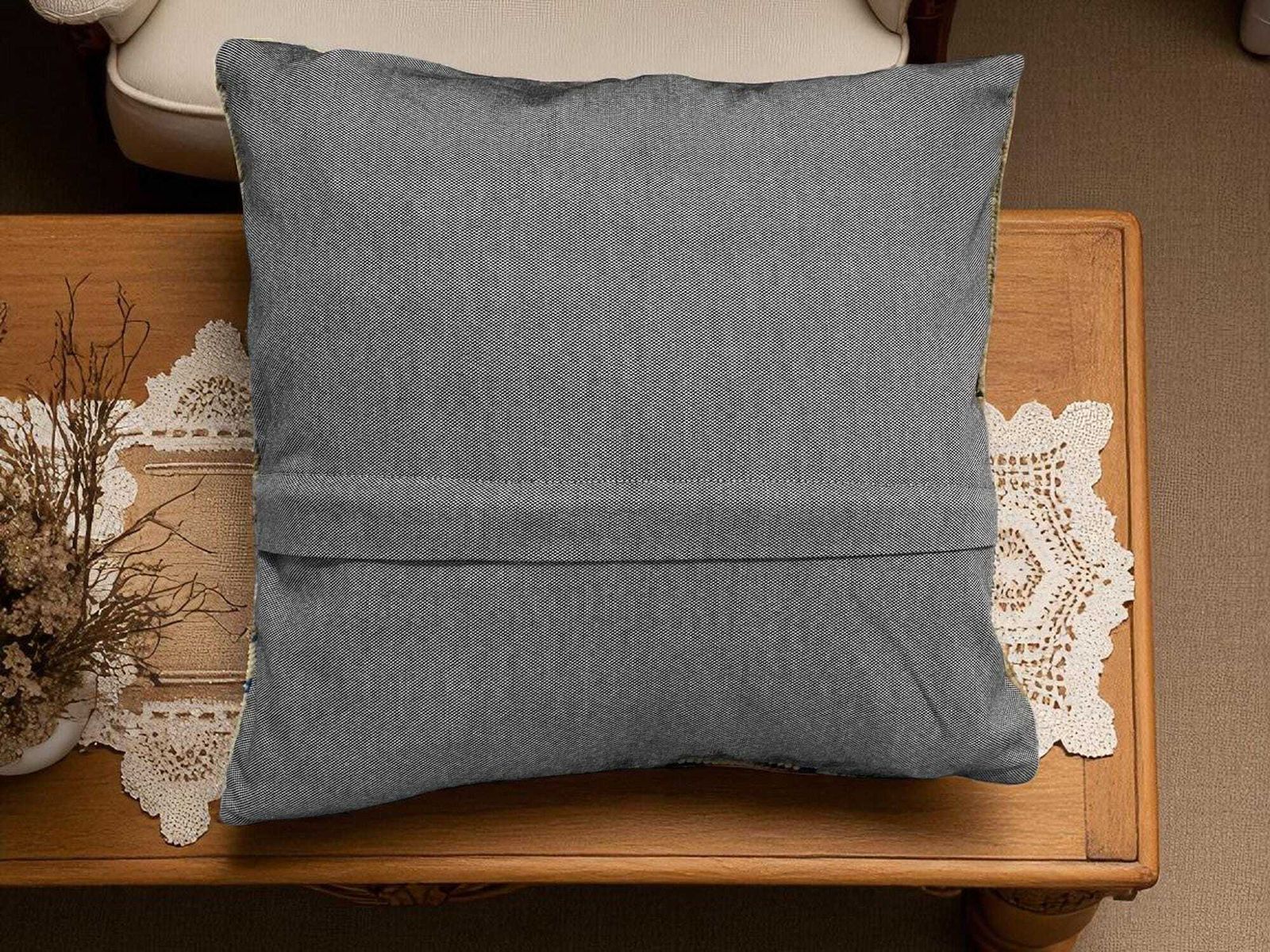 Hand Made Kilim Faced Cushion 16 X 16 Inches, Anatolian Kilim Pillow, Handmade Cushion Cover, Turkish Decor, Home Decor Accent photo furniture