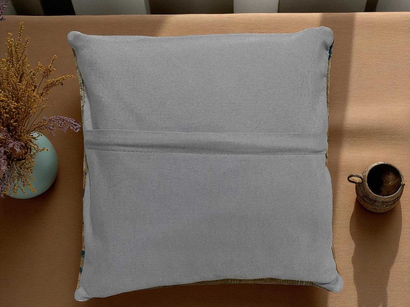 Hand Made Kilim Faced Cushion 18 X 18 Inches, Anatolian Kilim Pillow, Handmade Cushion Cover, Turkish Decor, Home Decor Accent photo furniture