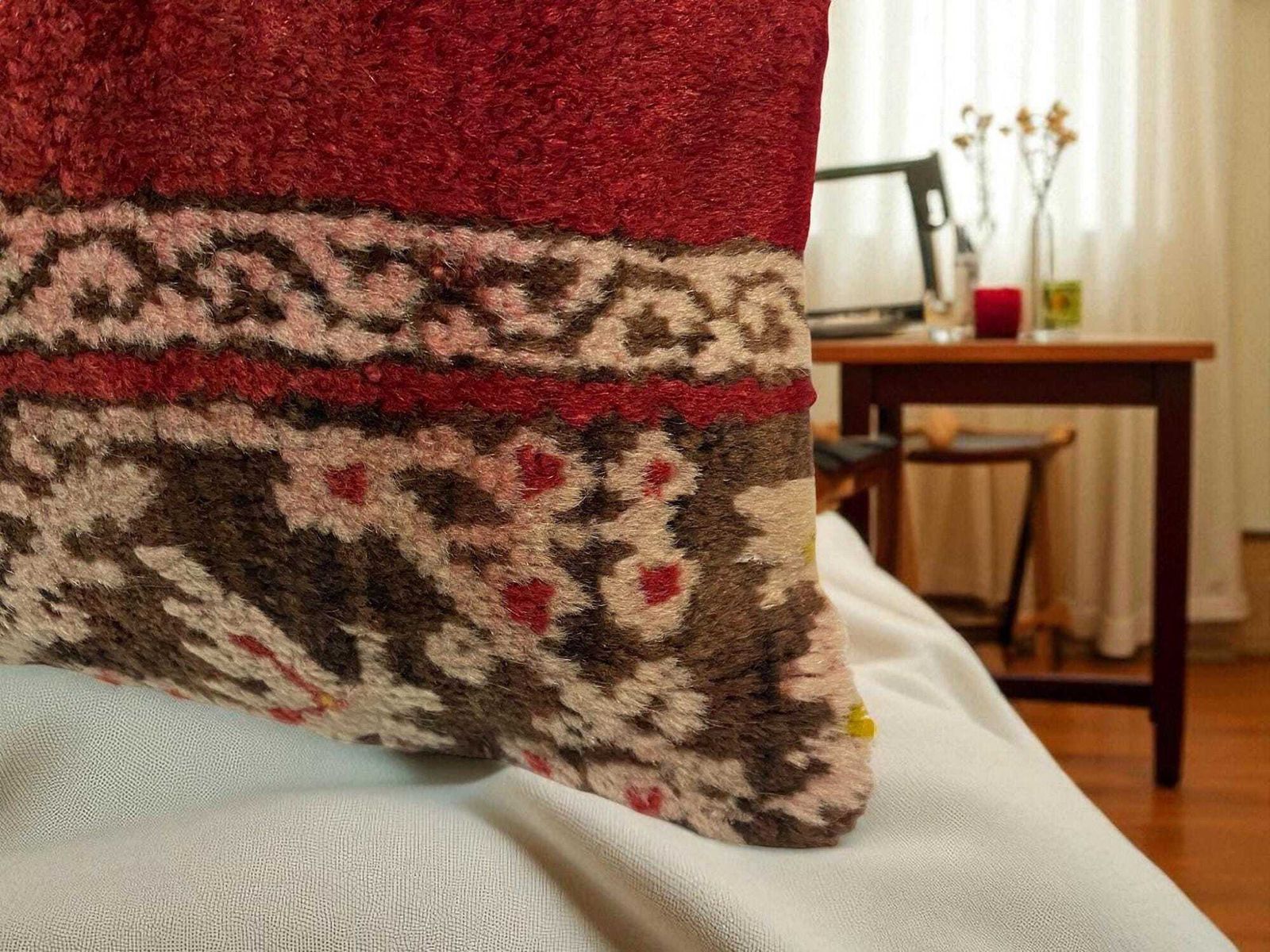 photo furniture Hand Made Kilim Faced Cushion 12 X 20 Inches, Anatolian Kilim Pillow, Handmade Cushion Cover, Turkish Decor, Home Decor Accent
