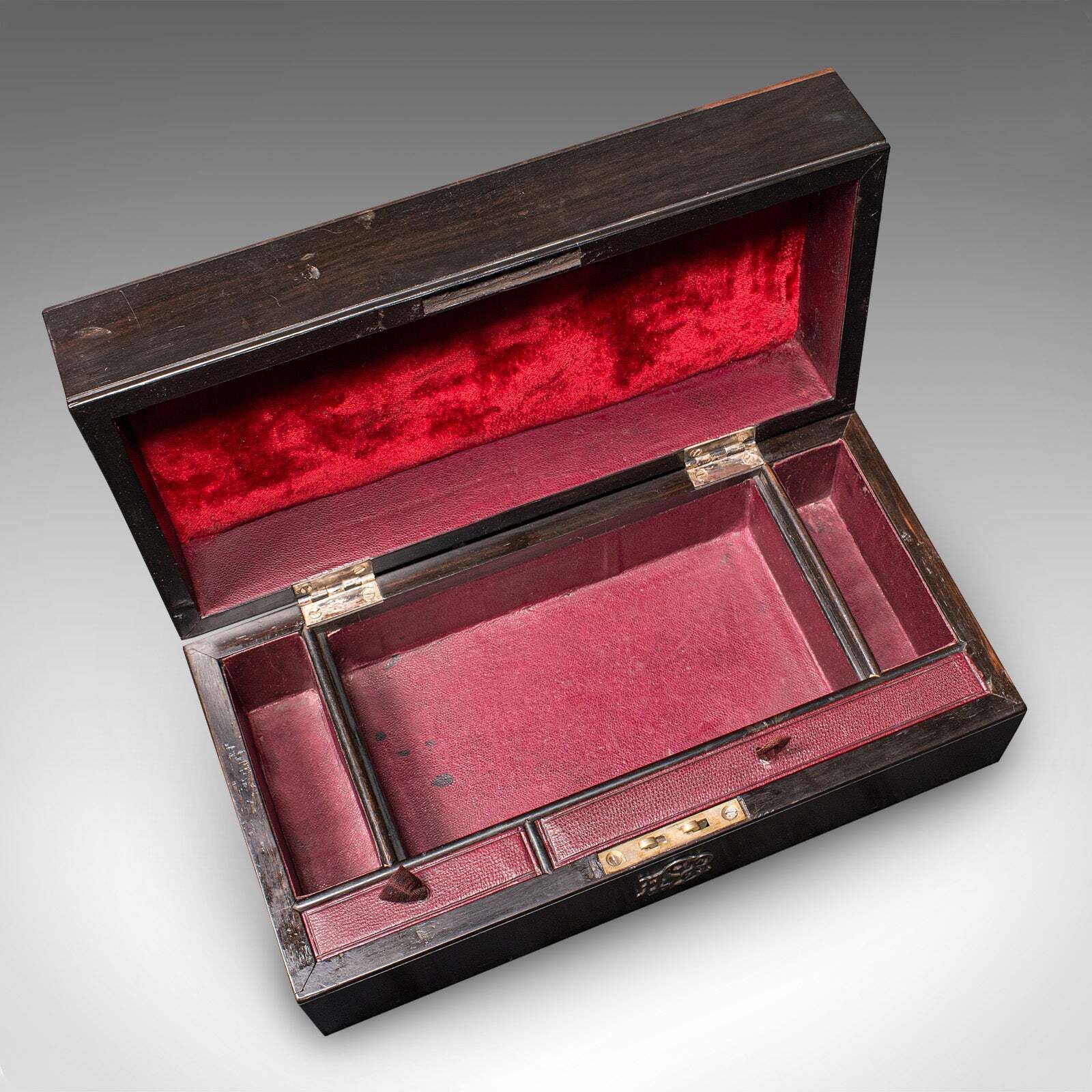 Antique Jewellery Box, English, Coromandel, Aesthetic Period, Victorian, C.1900 photo vintage