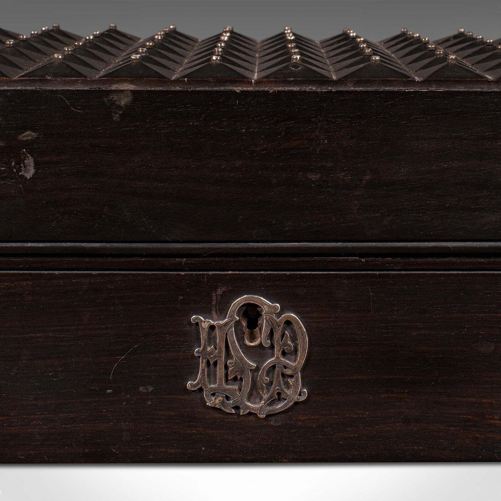 Home Decor Antique Jewellery Box, English, Coromandel, Aesthetic Period, Victorian, C.1900 photo