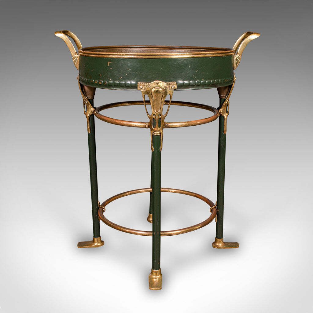 Antique Bottle Cooler, French Brass, Cocktail Party, Jardiniere Stand, Victorian photo Home Decor