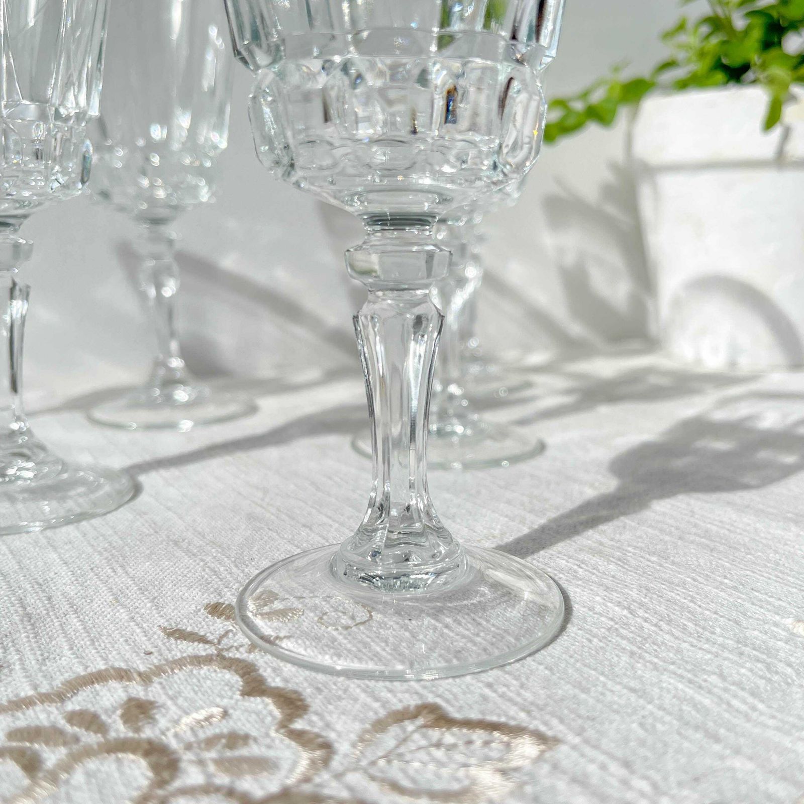 6 Vintage Crystal Red Wine Glasses – Cristal D'arques Chantelle Model – Stemmed Glasses Made In France photo 63.0