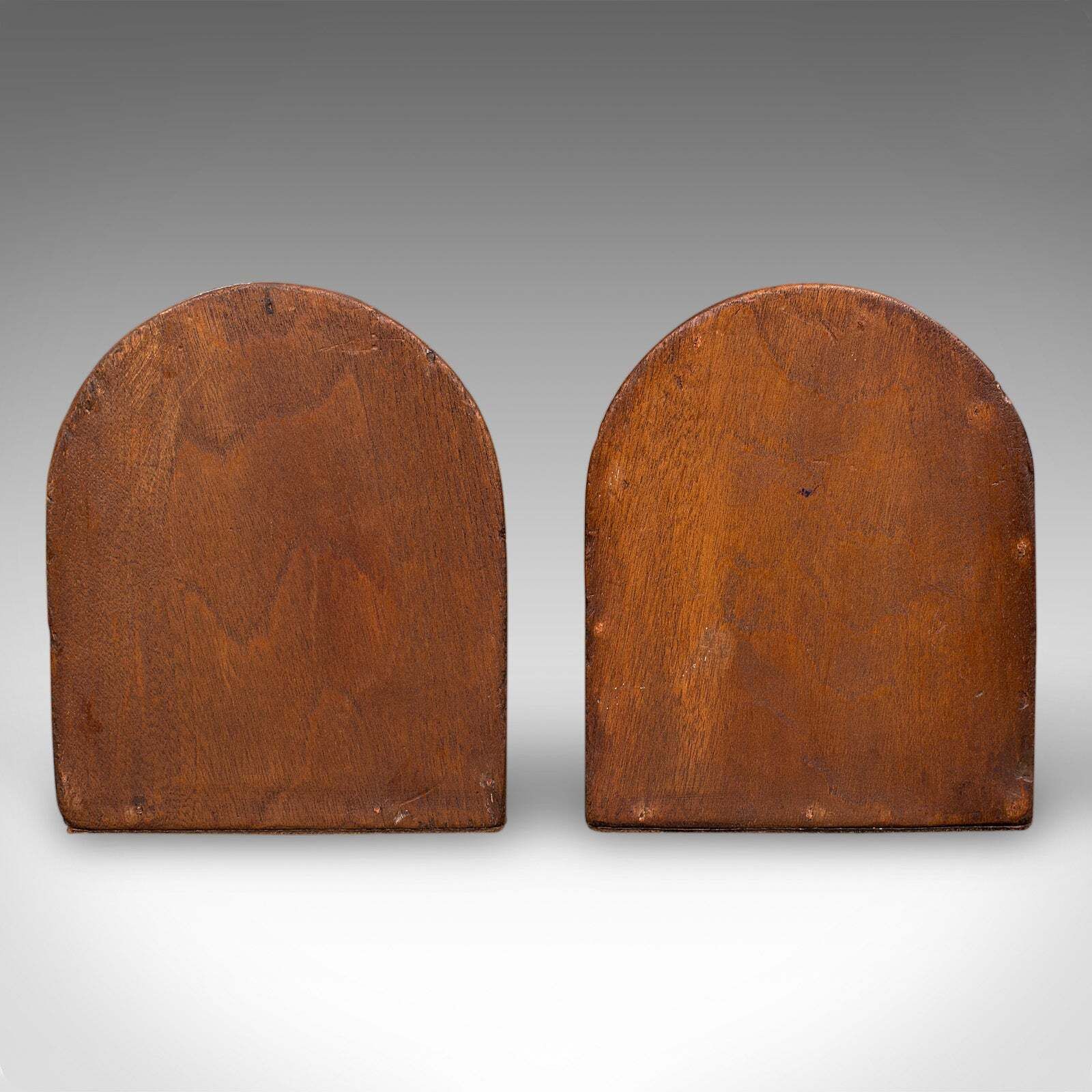 Pair Of Antique Ornate Bookends, Anglo Indian Beech, Book Rests, Victorian, 1900 photo Home Decor