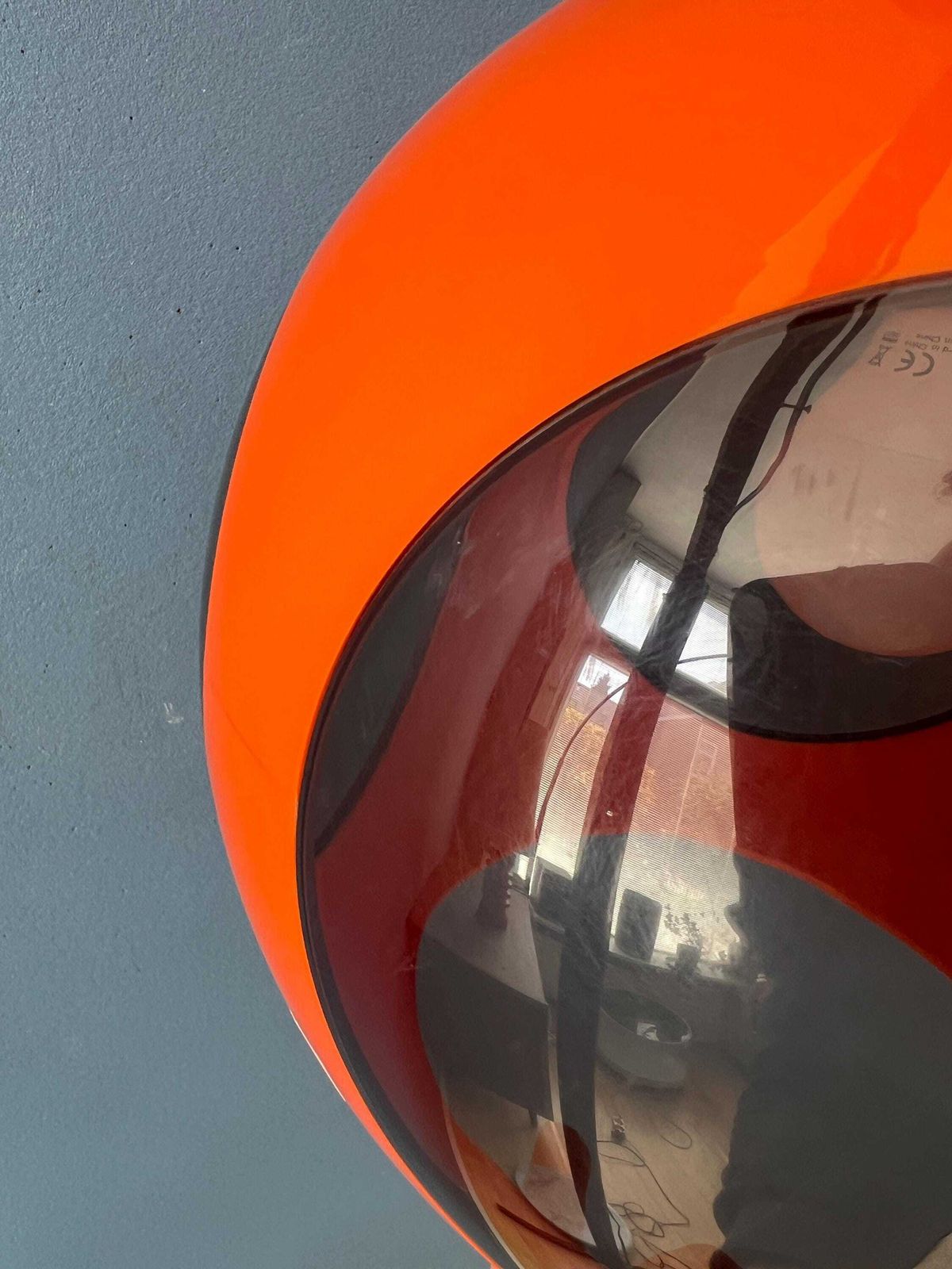 photo furniture Vintage Orange 'Bug Eye' Massive Space Age Pendant Lamp