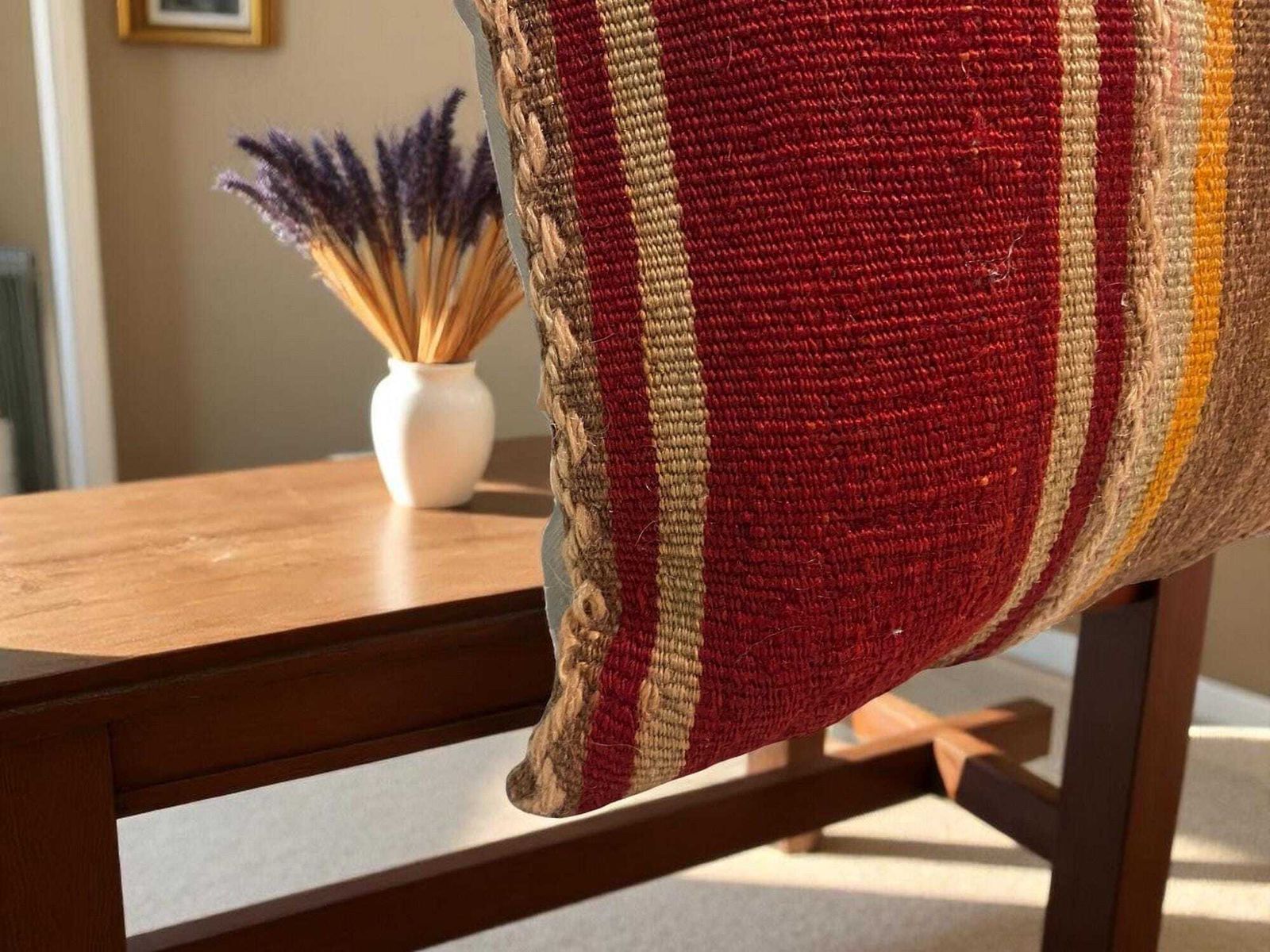 photo furniture Hand Made Kilim Faced Cushion 16 X 16 Inches, Anatolian Kilim Pillow, Handmade Cushion Cover, Turkish Decor, Home Decor Accent