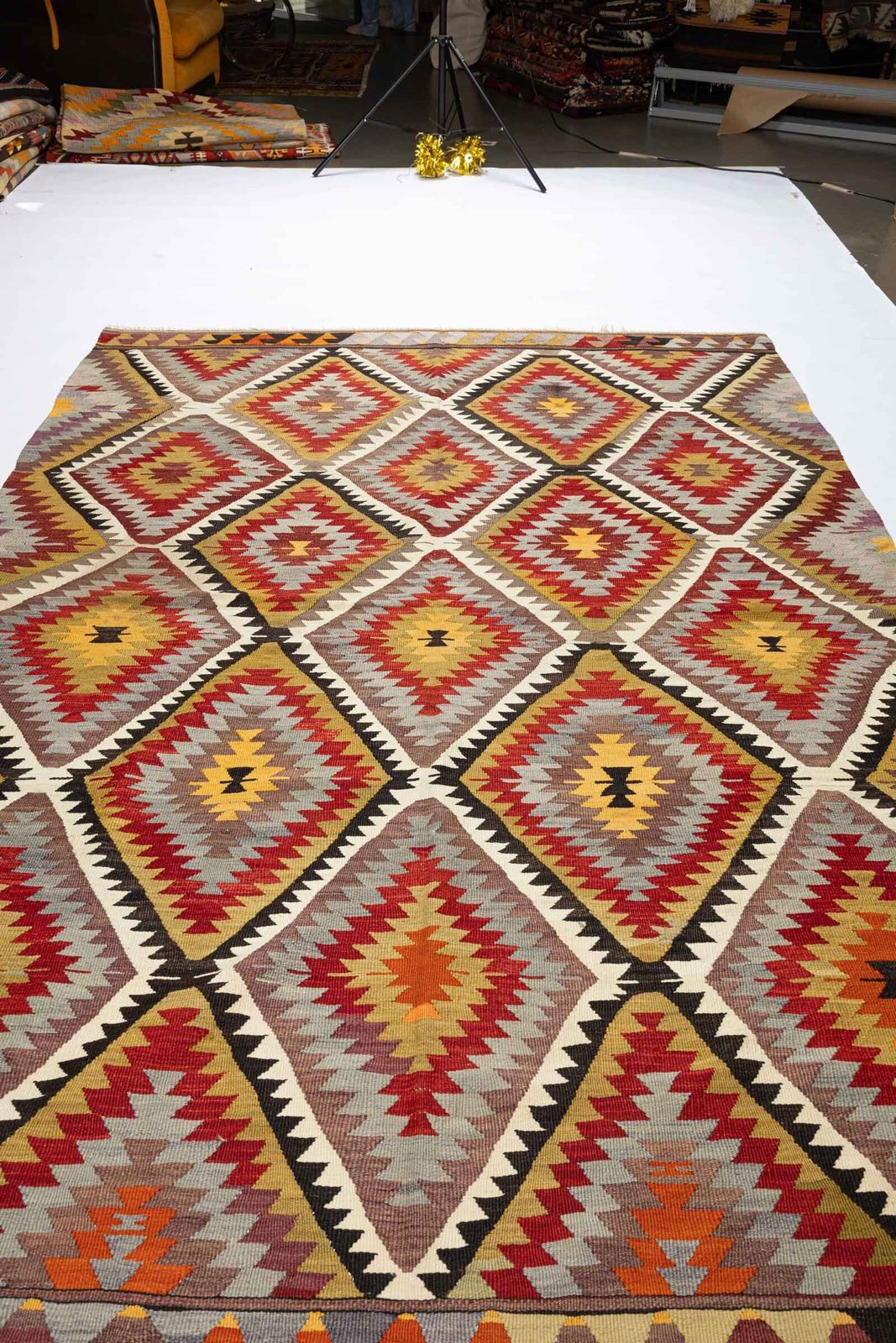 Denizli Vintage Kilim 260x177cm photo for sale