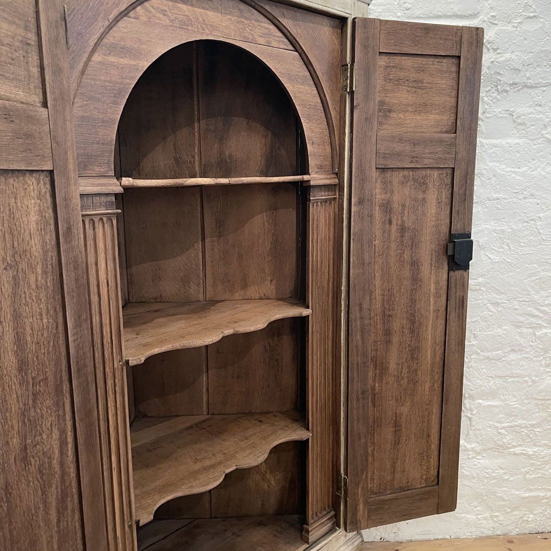 George III Oak Corner Cabinet With Bleached Exterior photo for sale