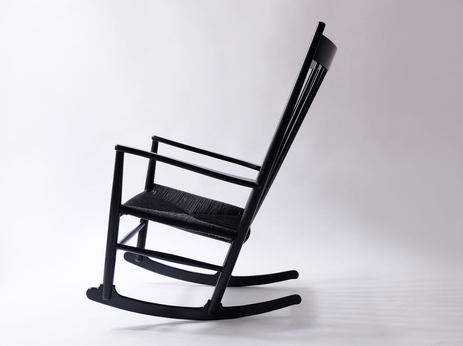 Mid Century Modern Hans Wegner "J16" Rocking Chair, Stamped 1966, Fully Restored
