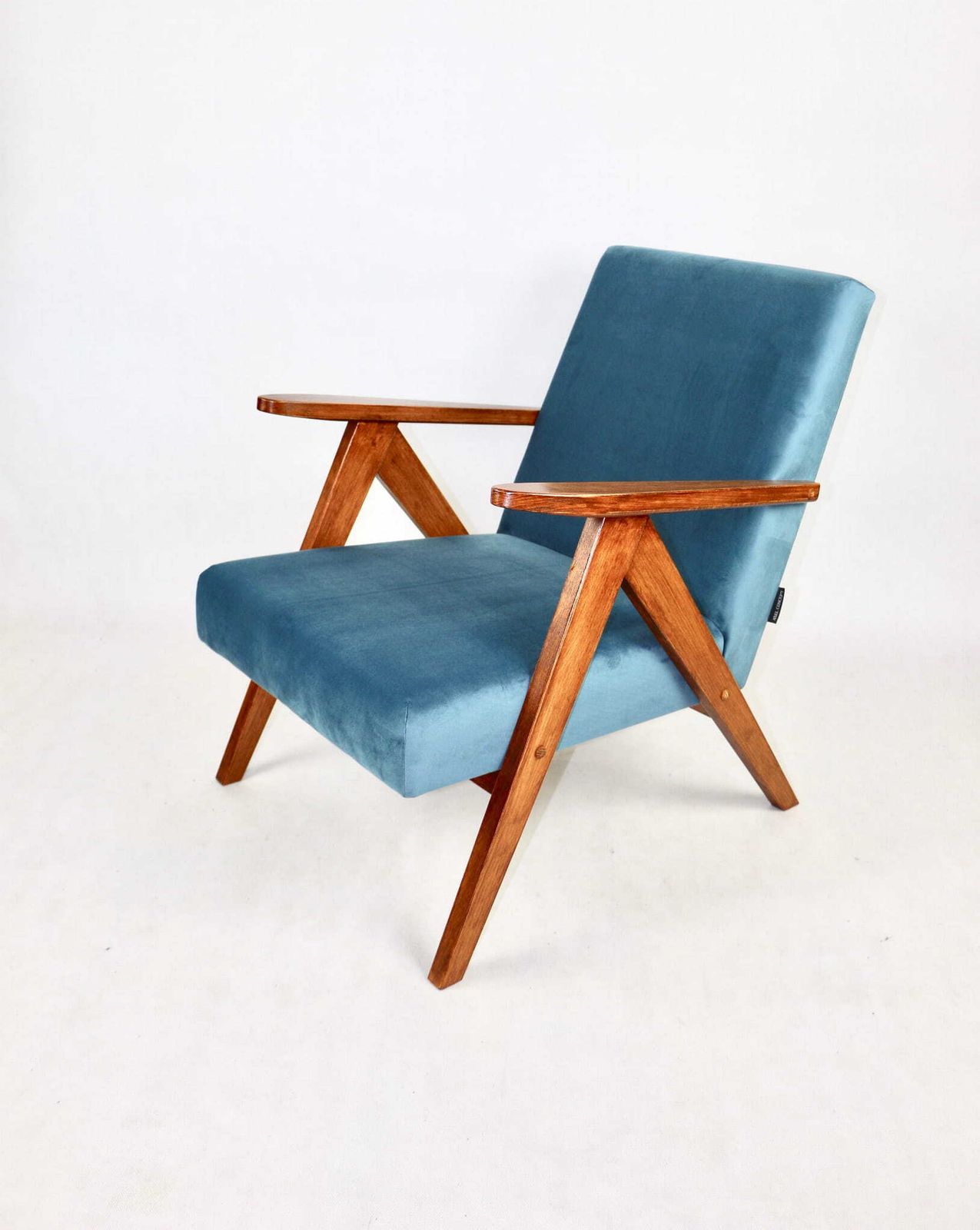 Armchair B 310 Var Sea Blue Velvet photo Furniture