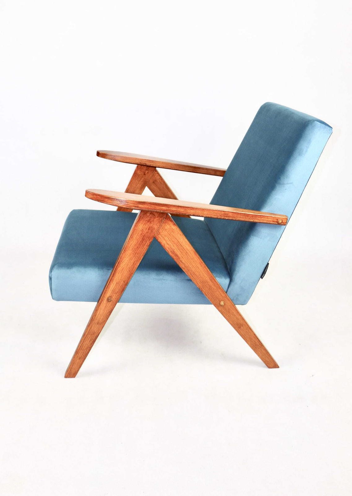Armchair B 310 Var Sea Blue Velvet photo 340.0