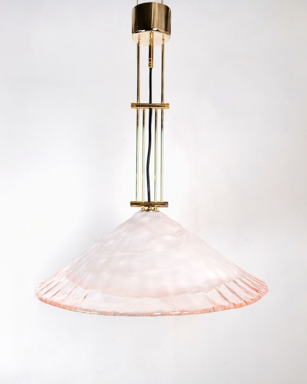 Murano Glass And Brass Pendant Light By La Murrina, Italy, 1970s