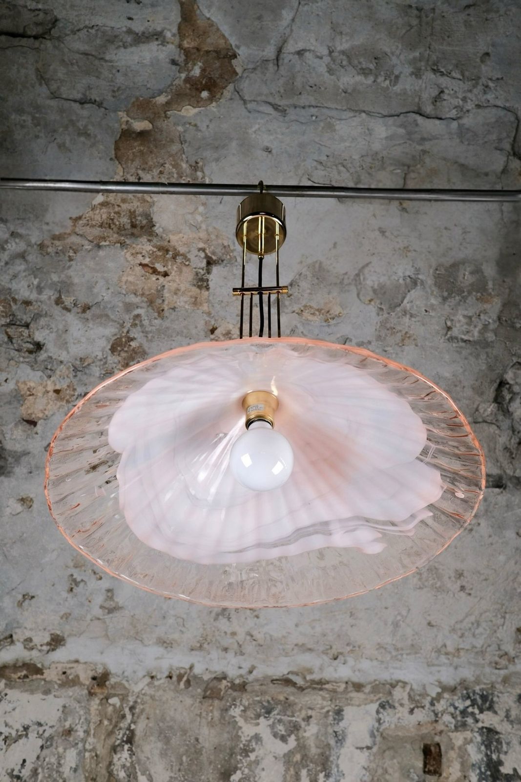 Murano Glass And Brass Pendant Light By La Murrina, Italy, 1970s photo 1200.0