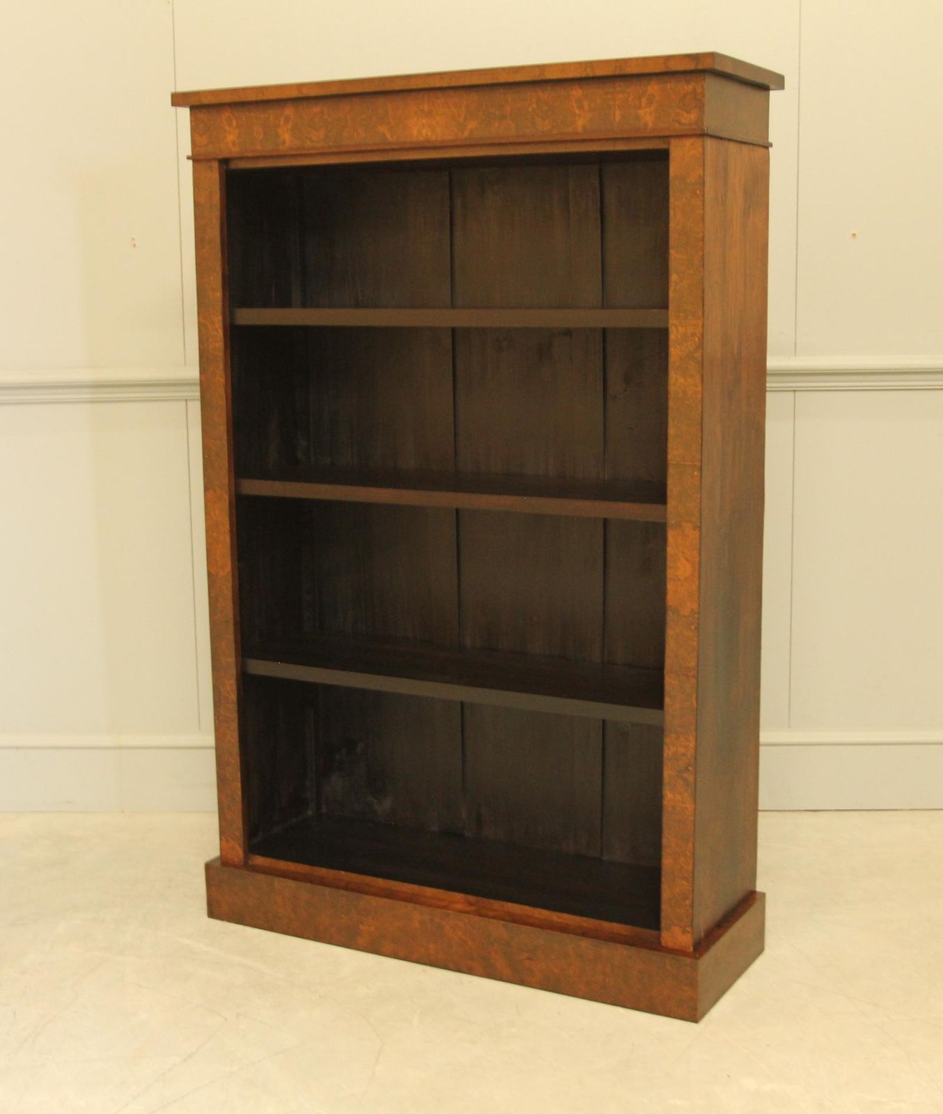 Victorian Faux Burr Walnut Open Bookcase photo 995.0