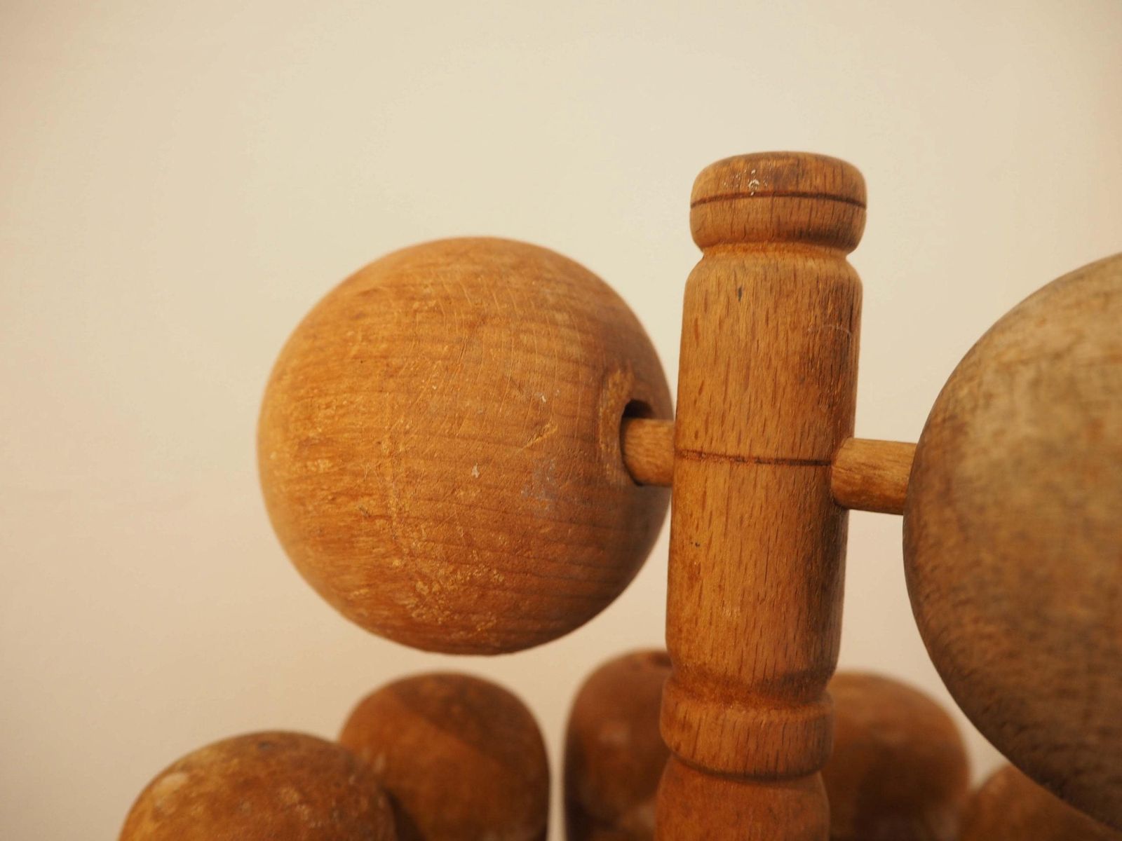 Vintage Antique Early 20th Century English Wooden Skittle Set photo for sale