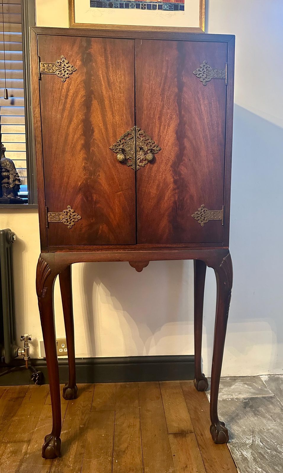 New Stock Beautiful Drinks Cabinet On Ball And Claw Feet Available For Commission Or Restoration   Ideal For Small Space photo Furniture
