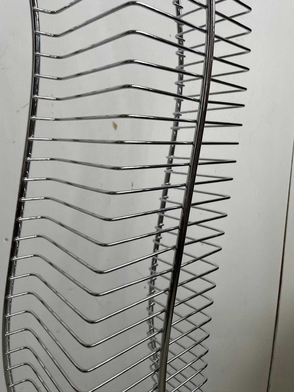 Vintage Wire Metal Wavy Dvd Storage Rack Stand 90s Ikea   Pair Available photo buy