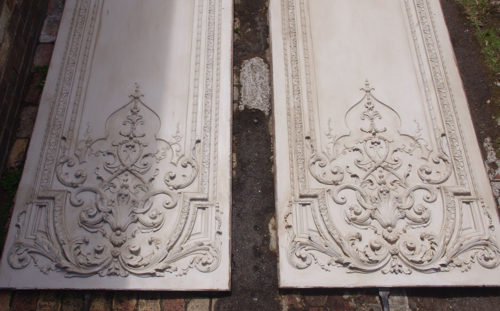 Pair Of 19th Century French Painted Decorative Boiserie Wall Panels photo for sale
