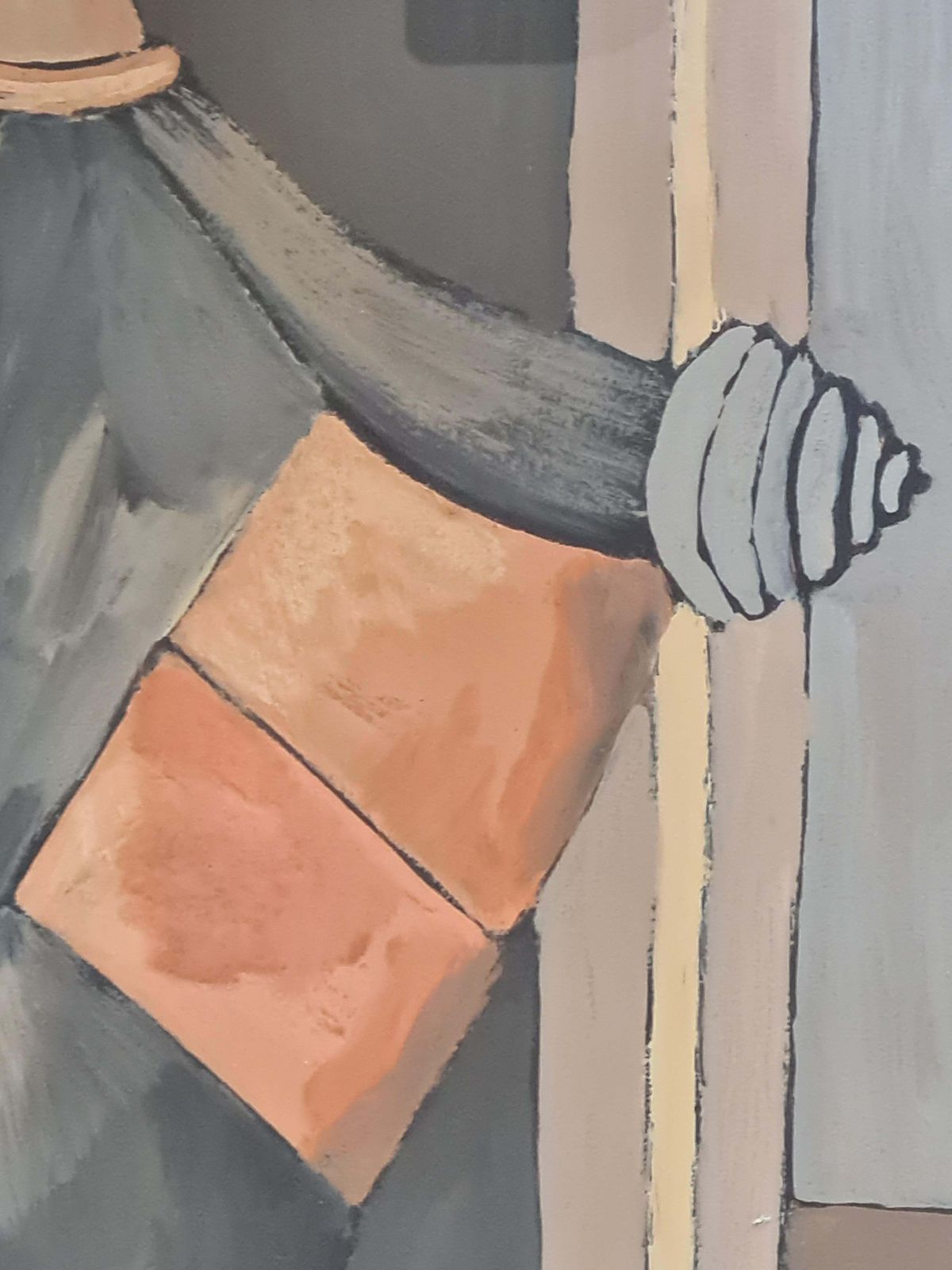 Créqule French Cubist Oil And Acrylic On Board, Le Mannequin, After Giorgio De Chiricolate 20th Century photo for sale