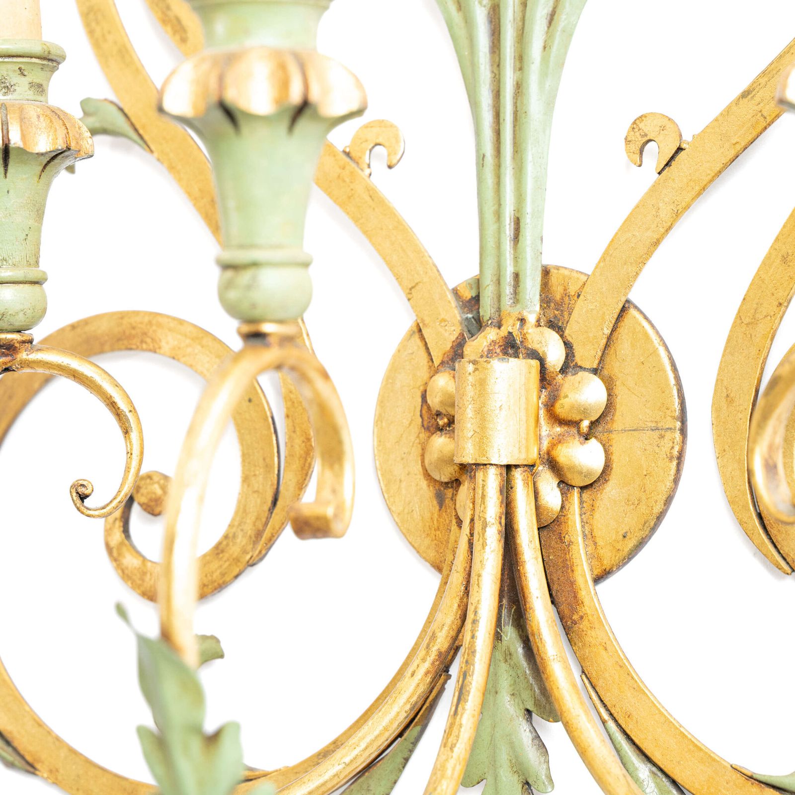 A Pair Of French Gilt Wood And Metal Wall Lights photo Lighting