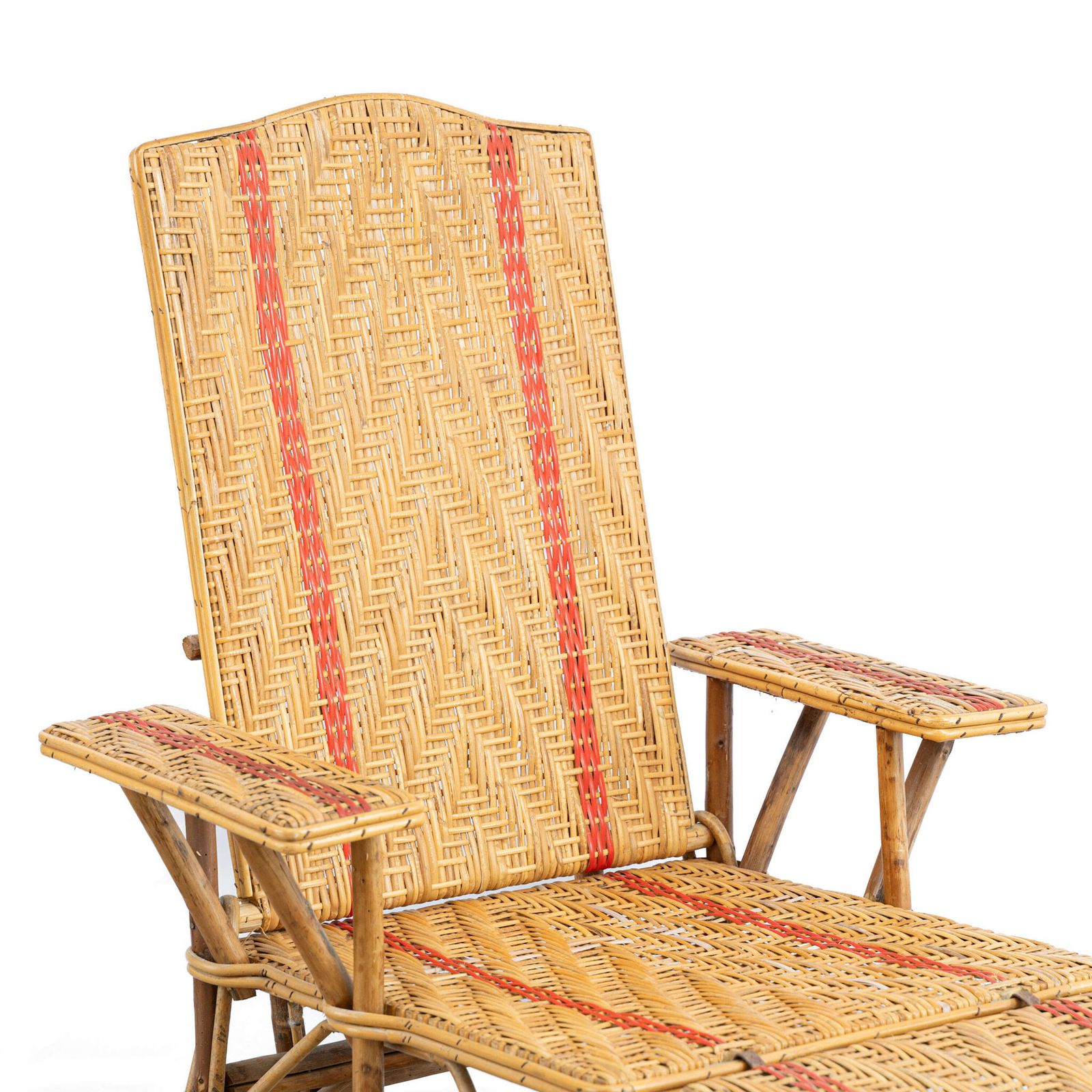 A French 1950’s Rattan Lounger photo for sale