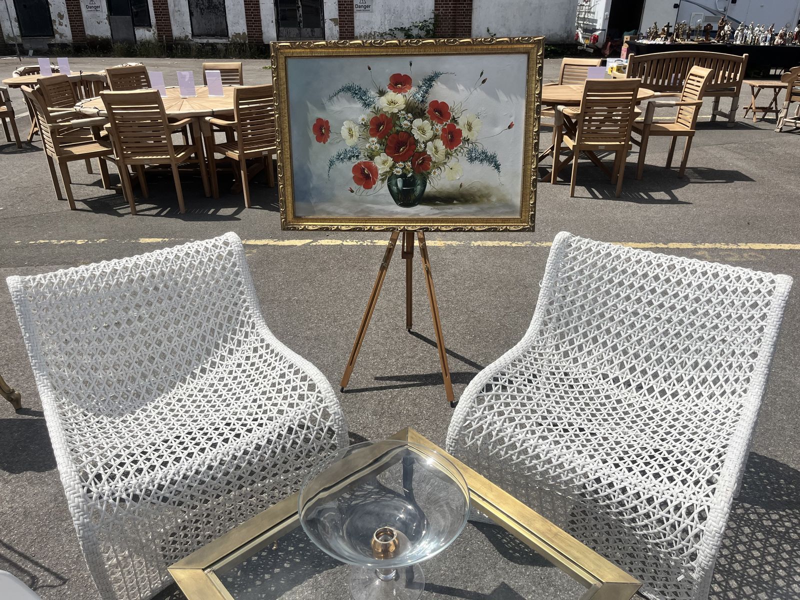 Pair Of Stunning Lola Open Weave Chairs