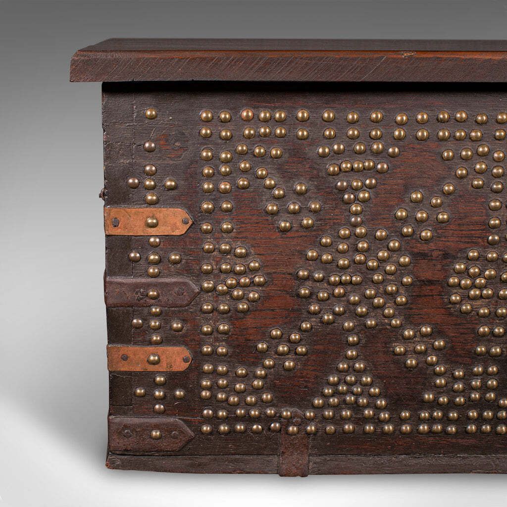 photo for sale Antique Studded Zanzibar Chest, African, Carriage Trunk, Victorian, Circa 1850