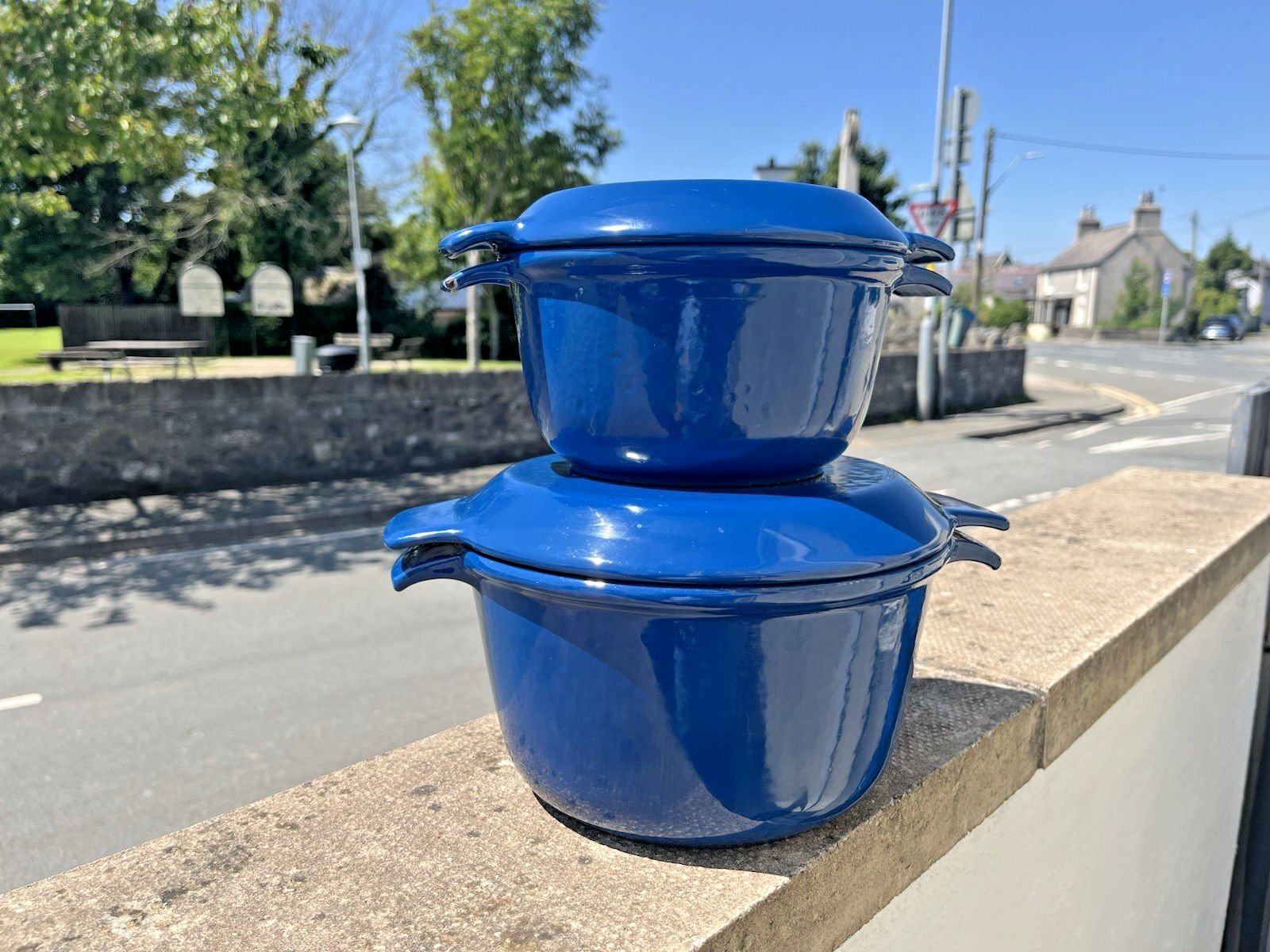 photo vintage Mid Century Danish Nacco 16e Michael Lax Cast Iron Casserole Dish Dutch Oven