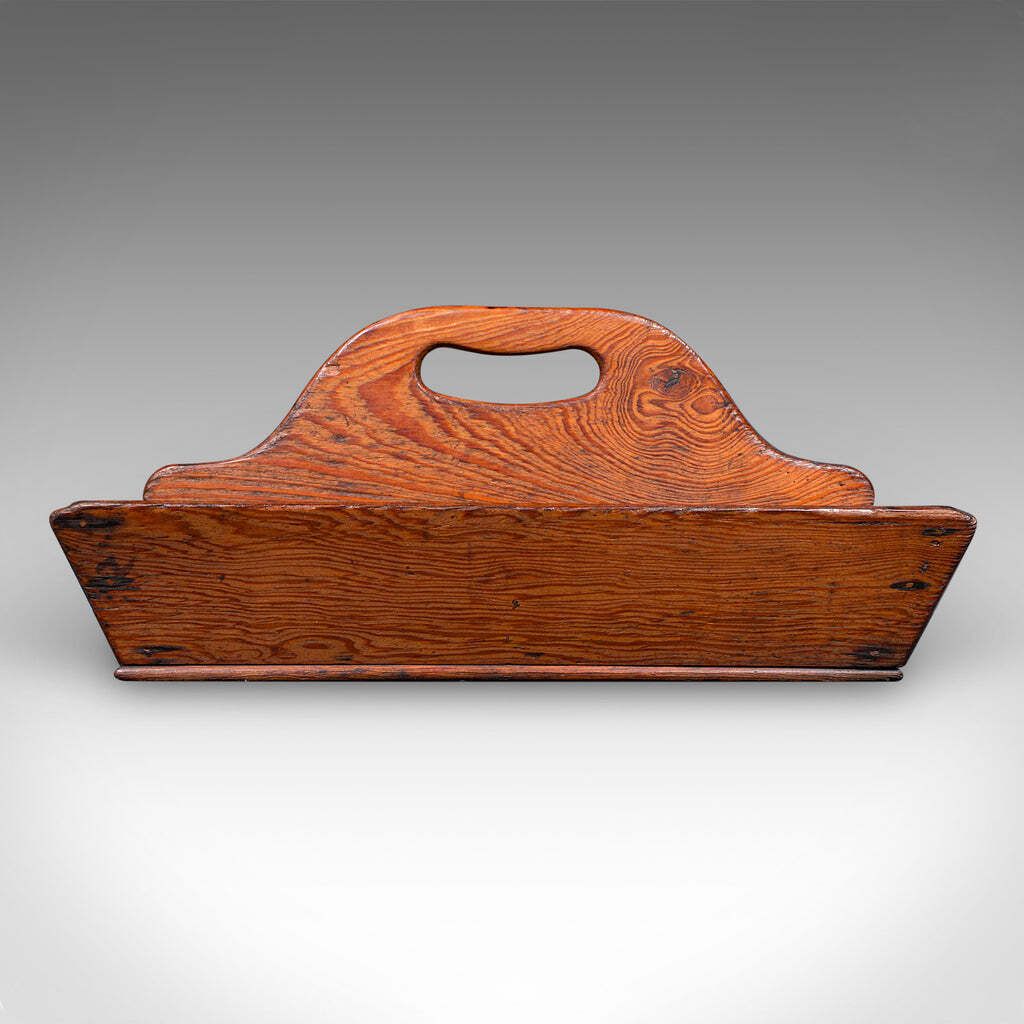 Antique Country Ladies Garden Trug, English, Outdoor Tool Carry, Victorian, 1870 photo furniture