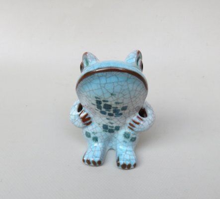 photo for sale Cactus Cutlery Frog With Shovel And Rake By Walter Bosse For Karlsruhe Majolika, 1950s, Set Of 3