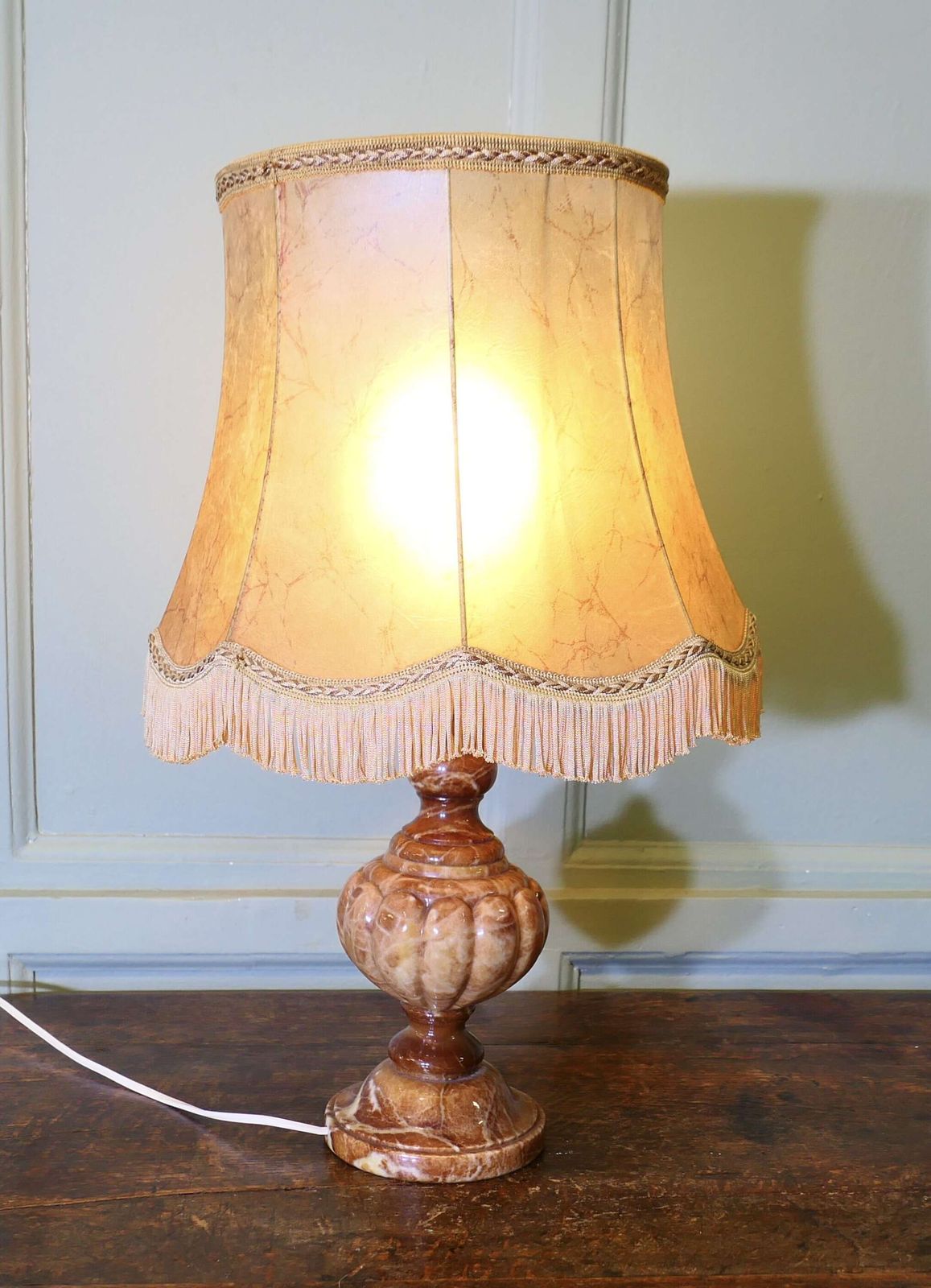 Art Deco Italian Marble Table Lamp photo for sale