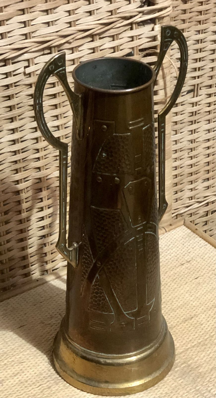 photo buy Handsome Art Nouveau Copper Vase Made In Germany