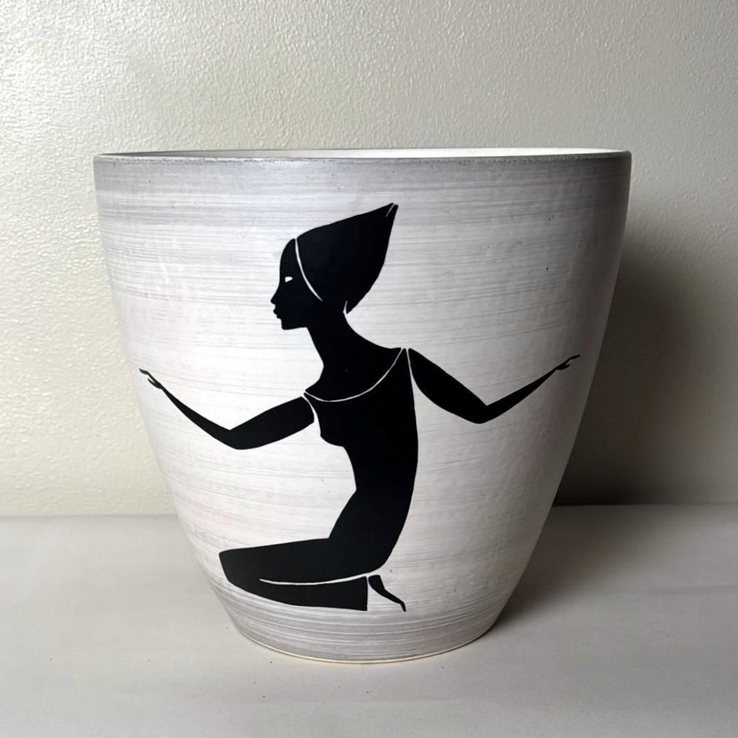 Sèvres Paul Milet  Modernist French Cachepot In Hand Painted Stoneware photo furniture