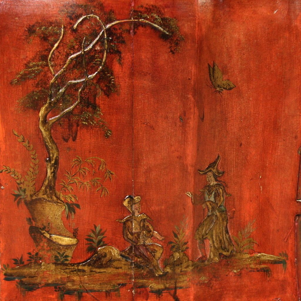 photo for sale Venetian Lacquered And Gilded Chinoiserie Trumeau From 20th Century