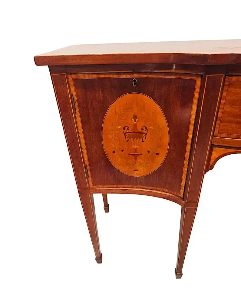 A Stunning Edwardian Marquetry Inlaid Sideboard In The Manner Of 'Edward And Roberts, London' photo furniture